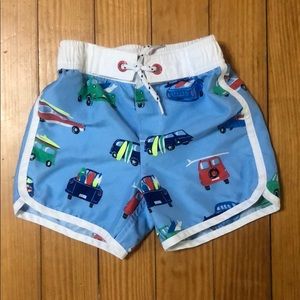 MINI BODEN BABY BOY SWIM SHORTS 4-5 VINTAGE SURF